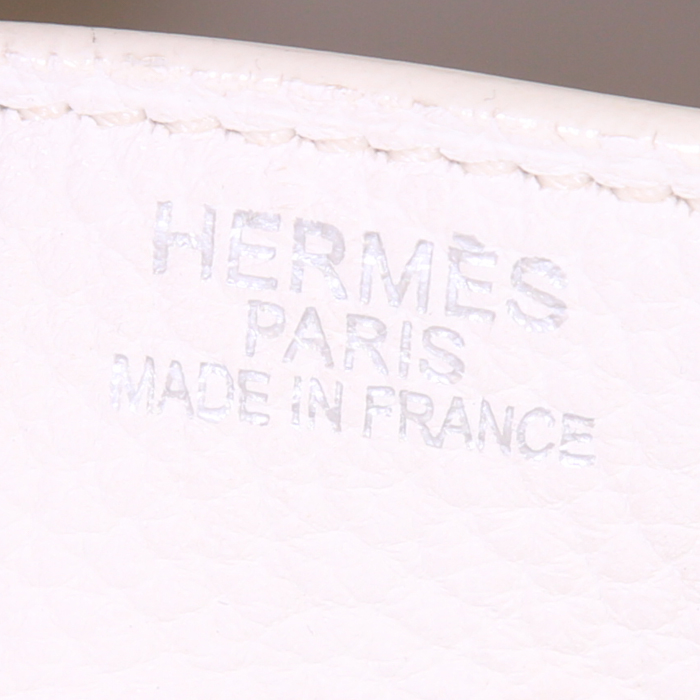 Borsa Hermes Birkin 35 cm in pelle togo bianca - Detail D3