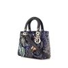 Dior Lady Dior Edition Limitée handbag in blue embroidered canvas - 00pp thumbnail