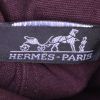 Sac cabas Hermes Toto Bag - Shop Bag en toile bordeaux et rouge - Detail D3 thumbnail