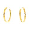 Chaumet Lien large model hoop earrings in yellow gold and diamonds - 00pp thumbnail