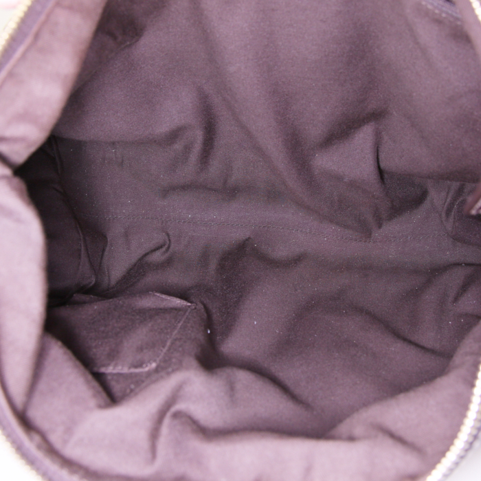 Sac à main Gucci Gucci Vintage en toile monogram beige et cuir marron - Detail D2