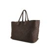 Bottega Veneta Cadat large model shopping bag in brown intrecciato leather - 00pp thumbnail