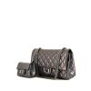 Chanel 2.55 handbag in silver quilted leather - 00pp thumbnail