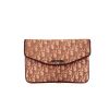 Dior Vintage pouch in burgundy monogram canvas Oblique and burgundy leather - 360 thumbnail