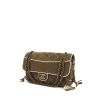 Chanel Timeless handbag in khaki quilted suede - 00pp thumbnail