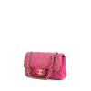 Bolso bandolera Chanel Mini Timeless en satén rosa - 00pp thumbnail