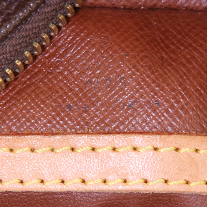 Borsa a tracolla Louis Vuitton Blois in pelle monogram marrone e pelle naturale - Detail D3