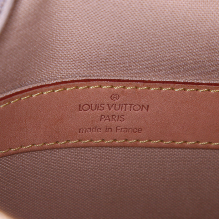 Borsa a tracolla Louis Vuitton Naviglio in tela cerata con motivo a scacchi e pelle naturale - Detail D3