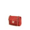 Sac bandoulière Chanel Mini Timeless en cuir matelassé rouge - 00pp thumbnail