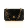 Chanel Vintage handbag in black quilted leather - 360 thumbnail