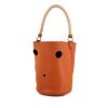 Hermes Mangeoire handbag in orange togo leather - 00pp thumbnail