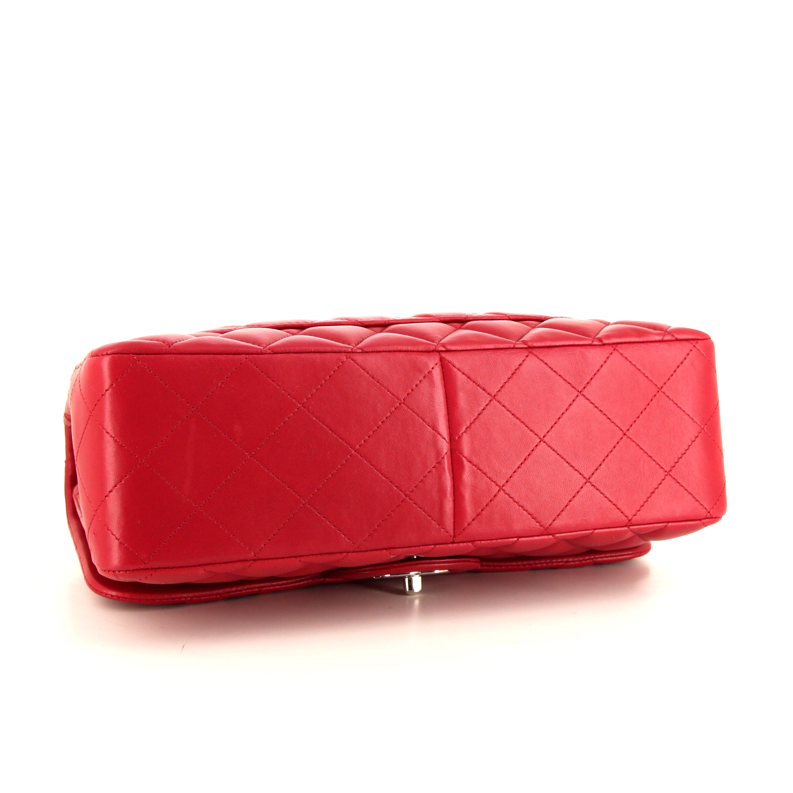 Bolso bandolera Chanel Timeless jumbo en cuero acolchado rosa - Detail D5