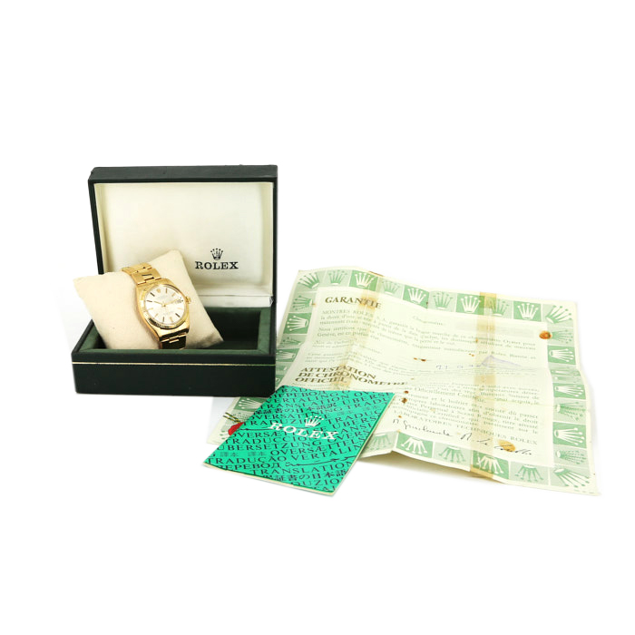 Montre Rolex Oyster Perpetual Date en or jaune Ref :  1570 Vers  1978 - Detail D2