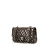 Chanel Timeless handbag in chocolate brown patent quilted leather - 00pp thumbnail