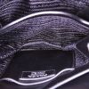 Prada Margit shoulder bag in black leather and black canvas - Detail D2 thumbnail