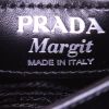 Bolso bandolera Prada Margit en cuero negro y lona negra - Detail D3 thumbnail