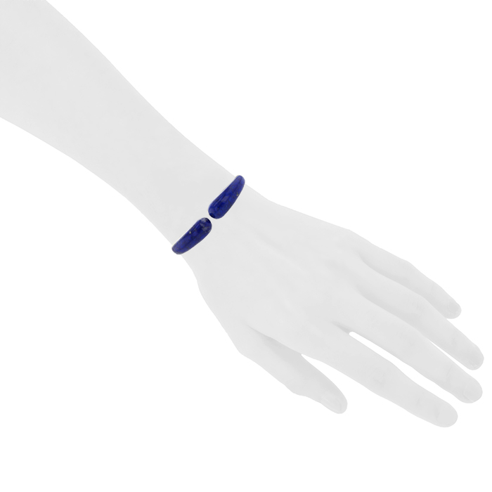 Opening Chaumet 1970's bracelet in yellow gold and lapis-lazuli - Detail D2