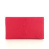 Bolsito de mano Saint Laurent Belle de Jour en cuero granulado rosa - 360 thumbnail