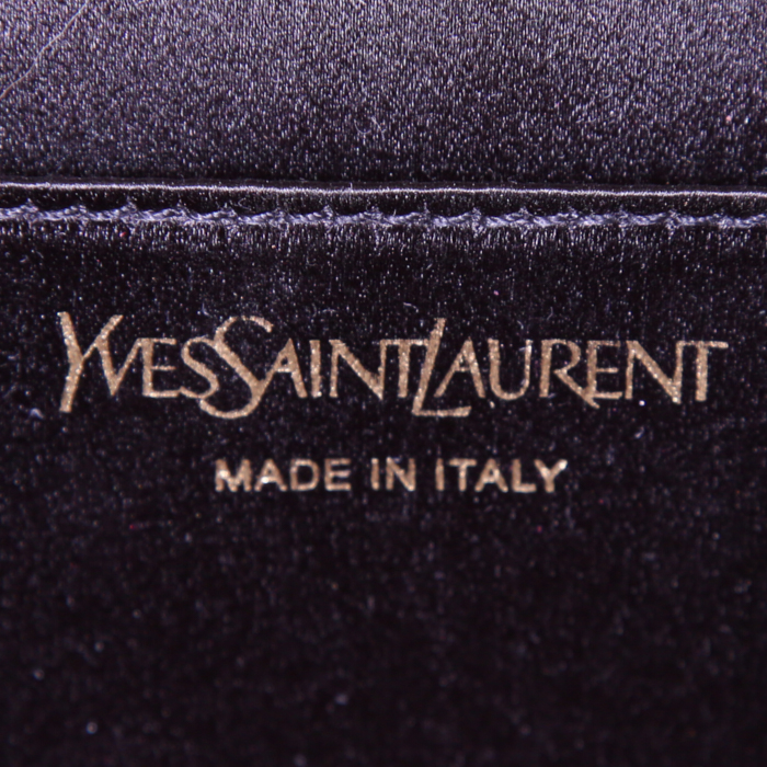 Pochette Saint Laurent Belle de Jour en cuir grainé rose - Detail D3