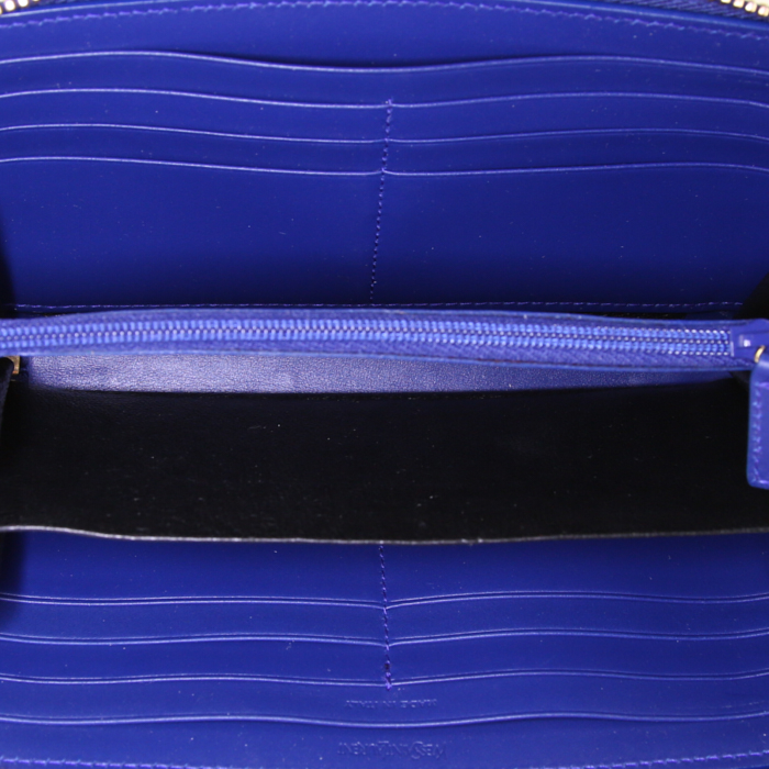 Billetera Saint Laurent Belle de Jour en charol azul - Detail D2