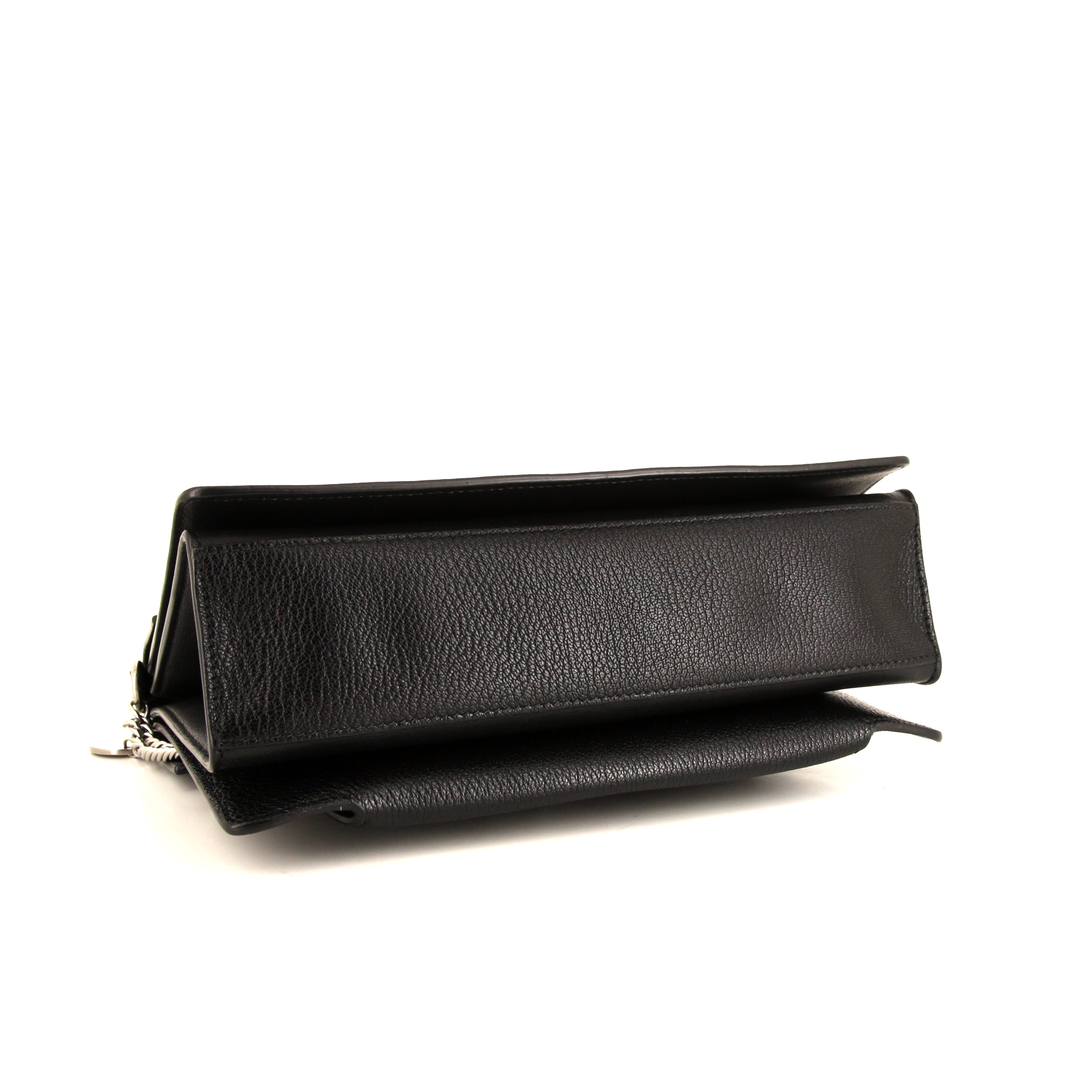 Givenchy GV3 shoulder bag in black grained leather - Detail D5