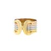 Open Cartier C de Cartier large model ring in white gold,  pink gold and yellow gold - 00pp thumbnail
