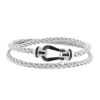 Fred Force 10 bracelet in white gold,  stainless steel and lacquer - 00pp thumbnail