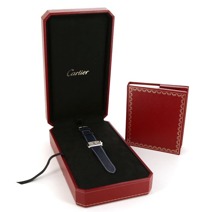 Cartier Tank Divan watch in stainless steel Ref: 2599 Circa 1990 - Detail D2