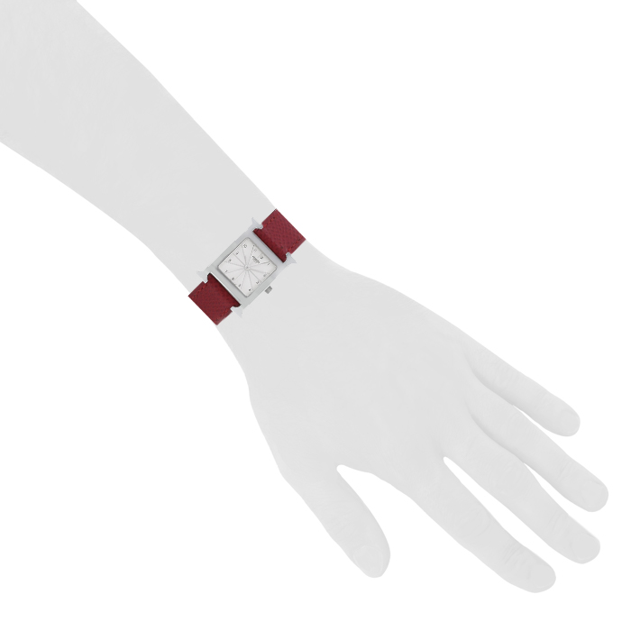 Reloj Hermes Heure H de acero Ref :  HH1.210 Circa  1998 - Detail D1