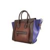 Céline Phantom shopping bag in brown and blue two tones leather - 00pp thumbnail
