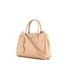 Prada Galleria small model handbag in beige leather saffiano - 00pp thumbnail