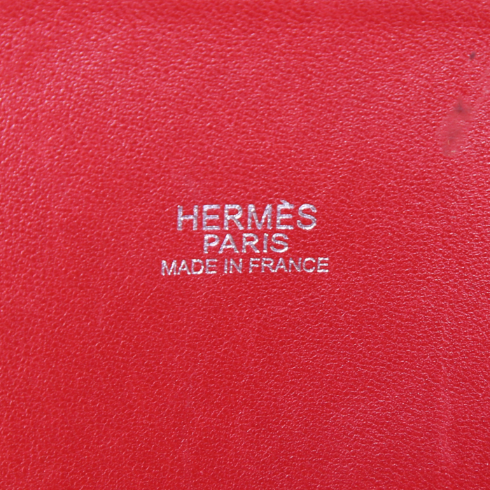 Hermes Bolide 35 cm handbag in red epsom leather - Detail D4