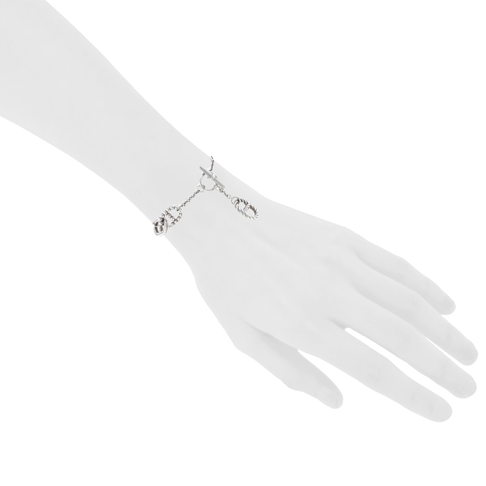 Bracelet Hermes Parade petit modèle en argent - Detail D1