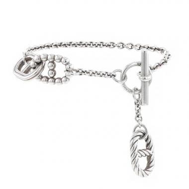 Brazalete Hermes Parade modelo pequeño en plata