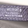 Sac porté épaule ou main Hermès Trim en cuir grainé gris - Detail D3 thumbnail