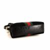 Gucci Ophidia shoulder bag in black suede and black patent leather - Detail D4 thumbnail