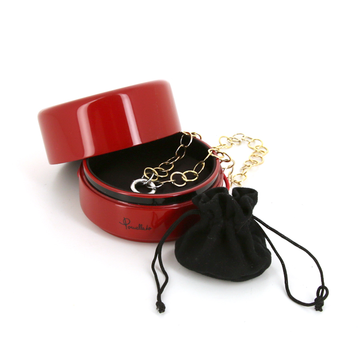 Pomellato Lucciole necklace in yellow gold,  white gold and diamond - Detail D2