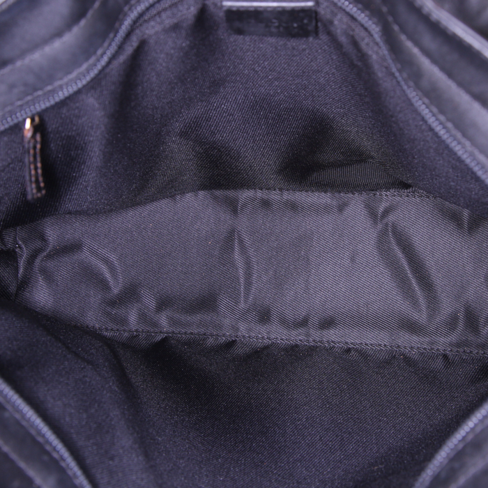 Bolso de mano Gucci en lona Monogram beige y cuero marrón - Detail D2