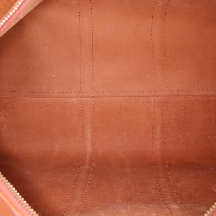 Louis Vuitton Keepall 45 travel bag in gold epi leather - Detail D2