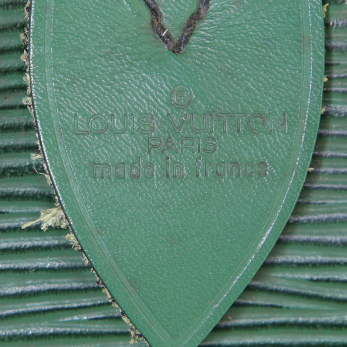 Bolsa de viaje Louis Vuitton Keepall 45 cm en cuero Epi verde - Detail D3