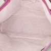 Gucci Gucci Vintage shoulder bag in grey monogram canvas and pink leather - Detail D2 thumbnail