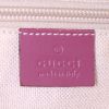 Gucci Gucci Vintage shoulder bag in grey monogram canvas and pink leather - Detail D3 thumbnail