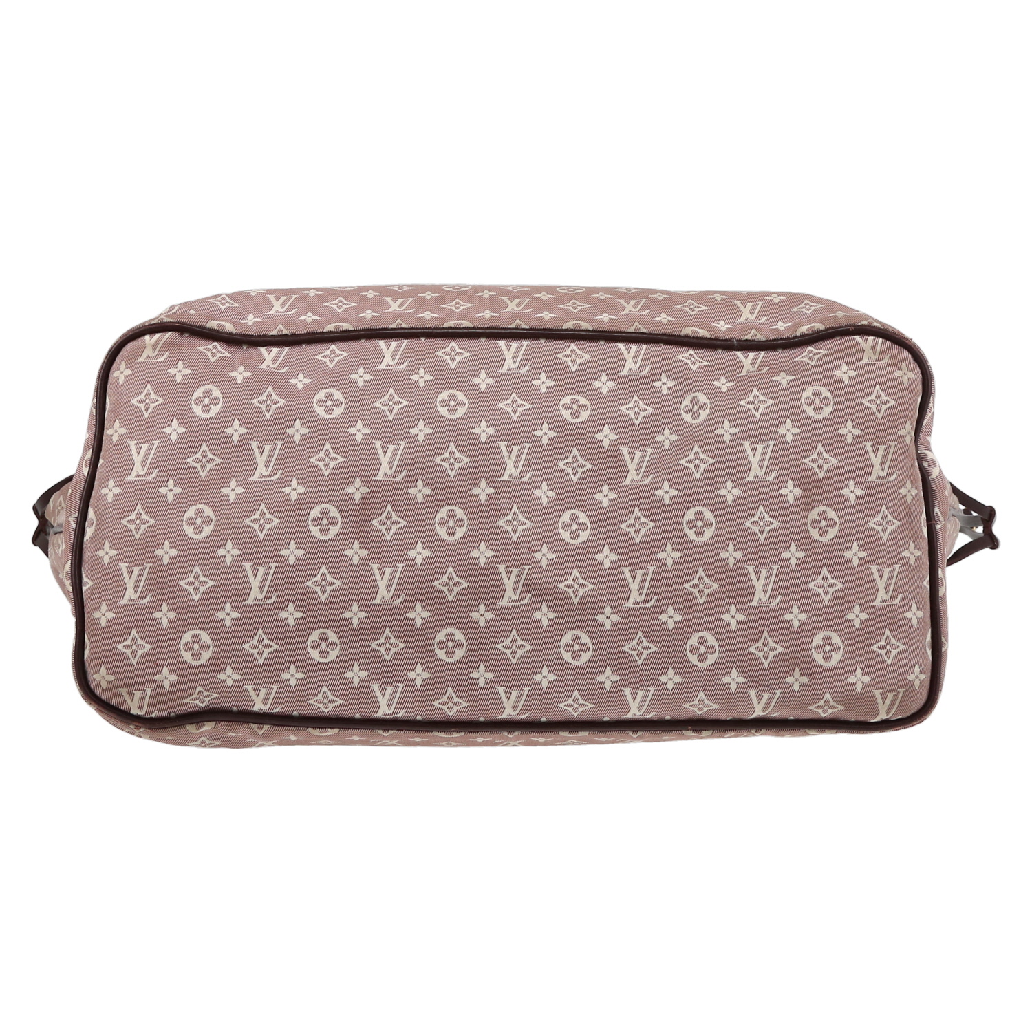 Sac cabas Louis Vuitton Neverfull moyen modèle en toile monogram Idylle bordeaux et cuir bordeaux - Detail D4