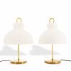 Ignazio Gardella, pair of "Arenzano" lamps in brass and opal glass, Azucena edition, model created in 1956 - 00pp thumbnail