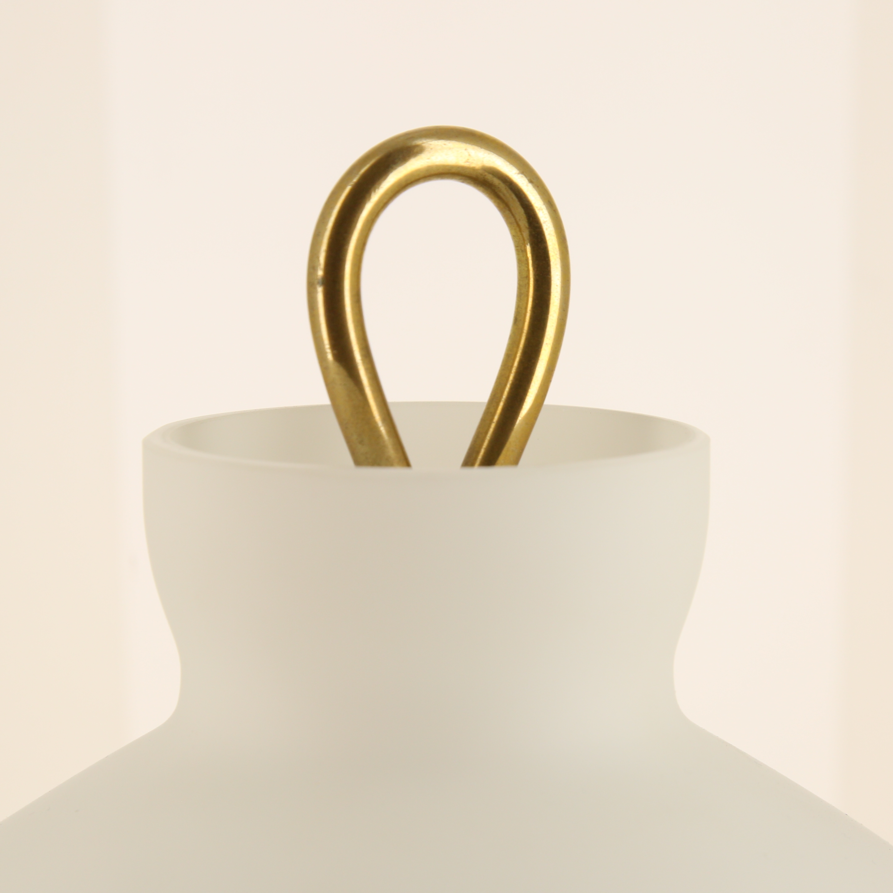Ignazio Gardella, pair of "Arenzano" lamps in brass and opal glass, Azucena edition, model created in 1956