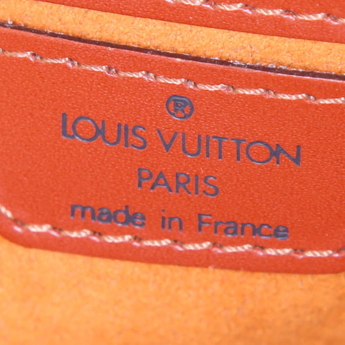 Bolso de mano Louis Vuitton Saint Jacques modelo pequeño en cuero Epi color coñac - Detail D3