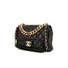 Chanel 19 handbag in black quilted leather - 00pp thumbnail