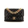 Chanel 19 handbag in black quilted leather - 360 thumbnail