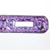 Hermes Kelly 32 cm handbag in purple Amethyst porosus crocodile - Detail D5 thumbnail