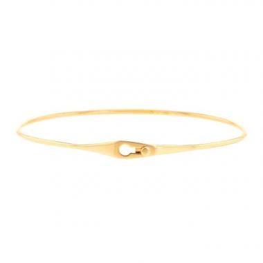 Bracciale rigido apribile Dinh Van Serrure modello piccolo in oro giallo